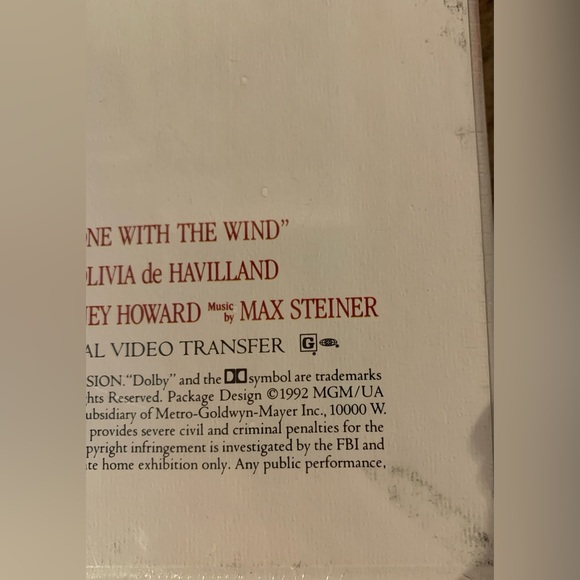 Gone With the Wind Special Deluxe Edition VHS sealed 1992 Vintage Rare - Picture 3 of 4